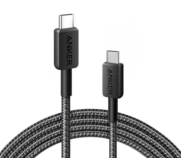 Кабель Anker 322 USB-C to USB-C 0.9м, Чёрный (A81F5P11). Фото 1