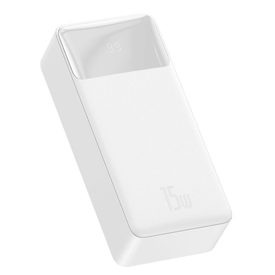 Внешний аккумулятор Baseus Bipow Digital Display Power bank 30000mAh 15W, Белый (PPBD050202). Фото 2