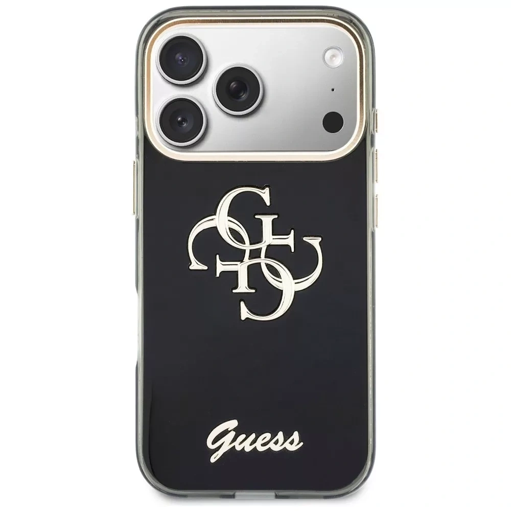 Накладка Guess для iPhone 18 Pro Max / 17 Pro Max IML 4G Big and Script metal logo & Cam Hard, Black (GUHCP18X5HC4MLSK). Фото 3