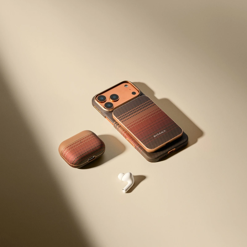 Чехол Pitaka Aramid Fiber MagEZ для наушников AirPods Pro 3, Чёрный APM2501. Фото 5