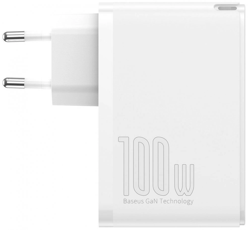 Сетевое зарядное устройство Baseus GaN2 Pro 2*USB+2*TYPE-C, 100W, Белое (CCGAN2P-L02). Фото 3