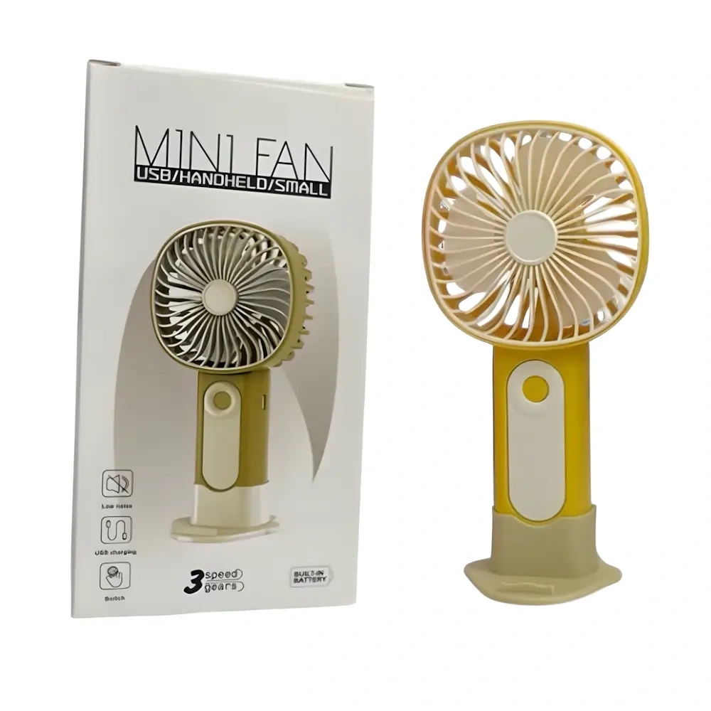 Ручной вентилятор Mini Fan 777-01, Жёлтый. Фото 2