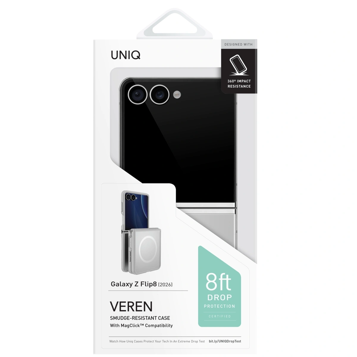Чехол Uniq Veren (MagSafe) для Samsung Galaxy Z Flip8, Chalk Frost (GZFLIP8-VERNAFMCFST). Фото 2
