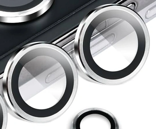 Защитное стекло на камеру Anank AR Circle Lens Guard для Samsung S23, Серебристое. Фото 1