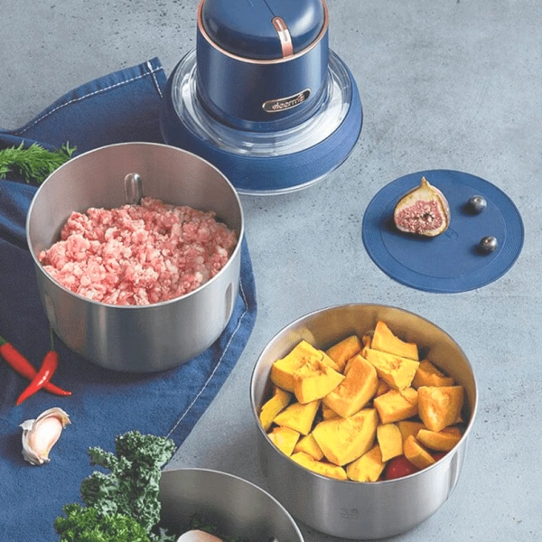 Кухонный комбайн Deerma Food Processor DEM-JR08, Blue/Silver. Фото 2