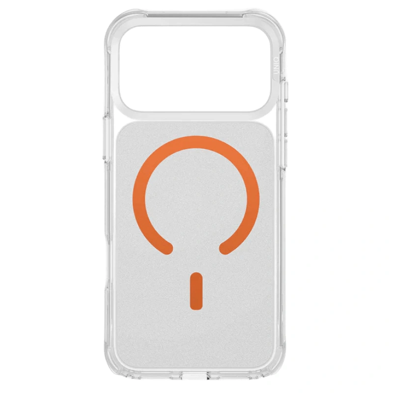 Накладка Uniq для iPhone 17 Pro LifePro Xtreme (AF) MagSafe, Frost Clear/Volt Orange (IP6.3P(2025)-LXAFMFCLRVO). Фото 3
