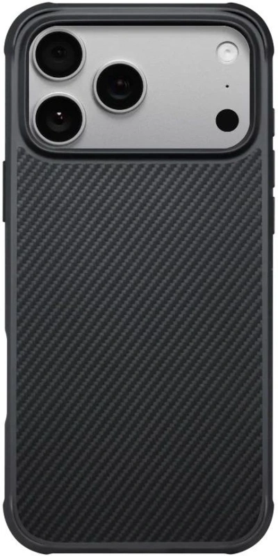 Накладка Pitaka для iPhone 17 Pro Max Aramid ProGuard Case, Чёрно-серая (KI1701MGPM). Фото 1