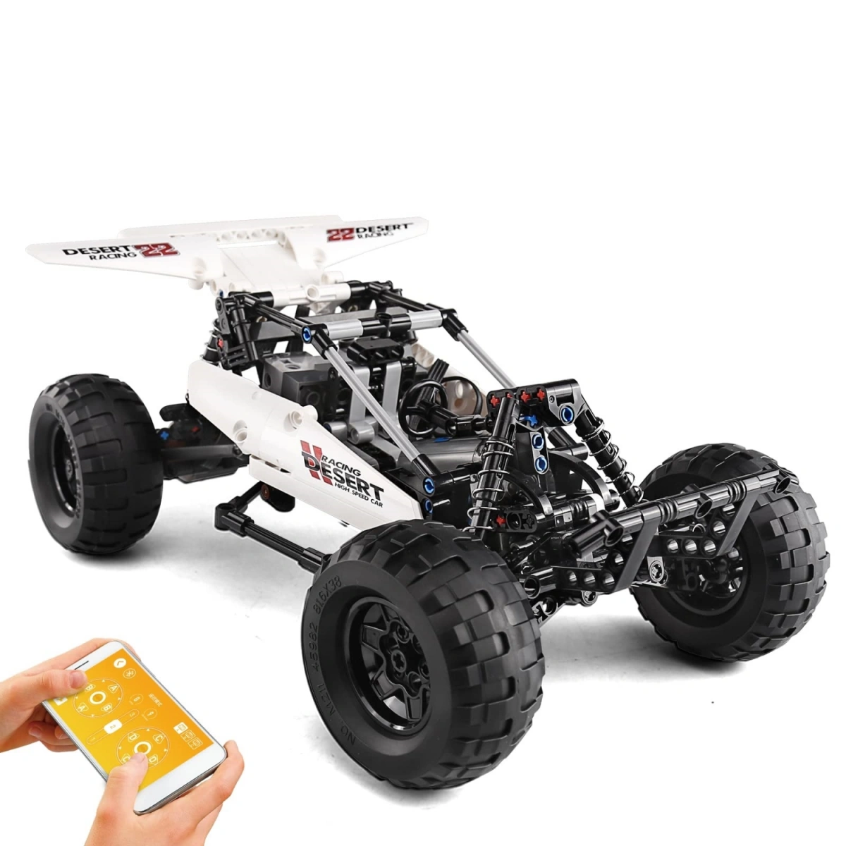 Конструктор Mould King Models 18001. Desert Buggy, 394 детали, двигатель, Белый. Фото 2