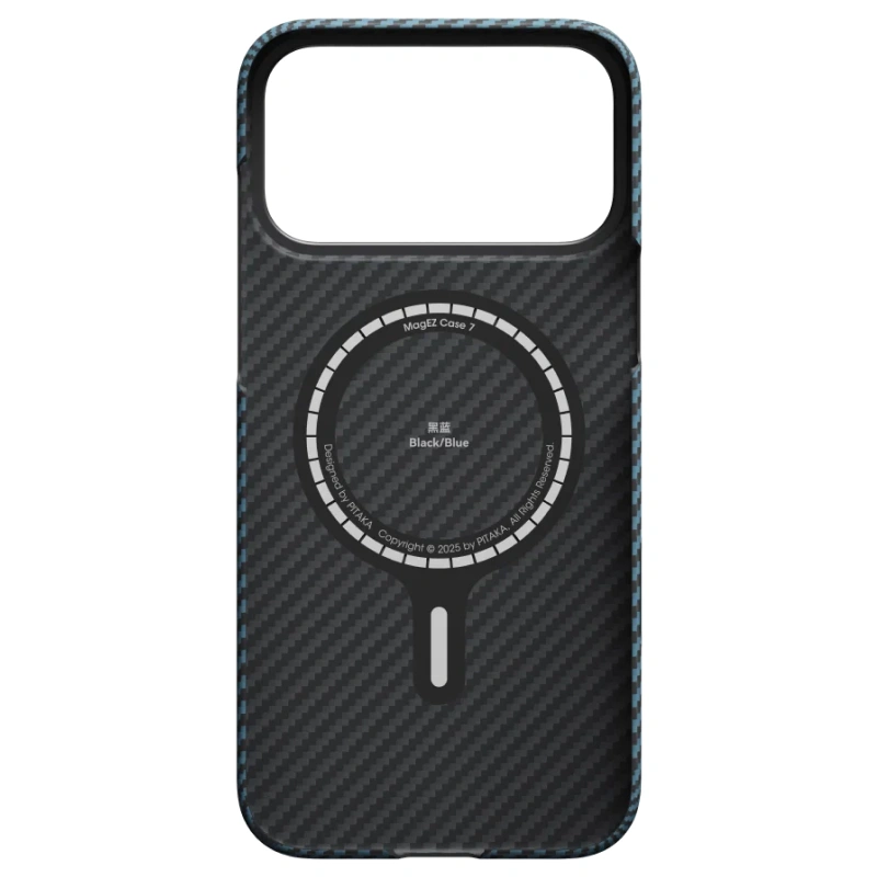 Накладка Pitaka 1500D Ultra Slim Case для iPhone 17 Pro Max, Black/Blue (KI1706BPM). Фото 2