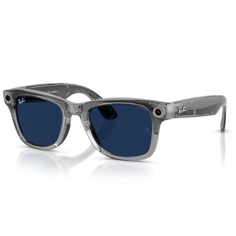 Умные очки Ray Ban Wayfarer (Gen 2) RW4012 Глянцевый серый/синий фотохром L 155-53mm (662/8MF53). Фото 2