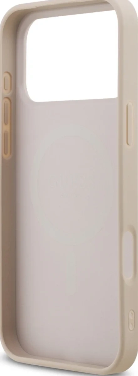 Накладка Guess для iPhone 17 Pro PU Saffiano with Classic metal logo (MagSafe), Hard Pink (GUHMP17LPSAHMCP). Фото 7