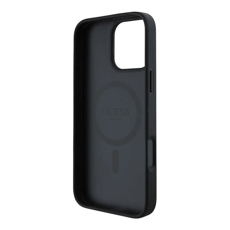 Накладка Guess для iPhone 16 Pro Max PU Saffiano (MagSafe), Black (GUHMP16XPSAHMCK). Фото 3