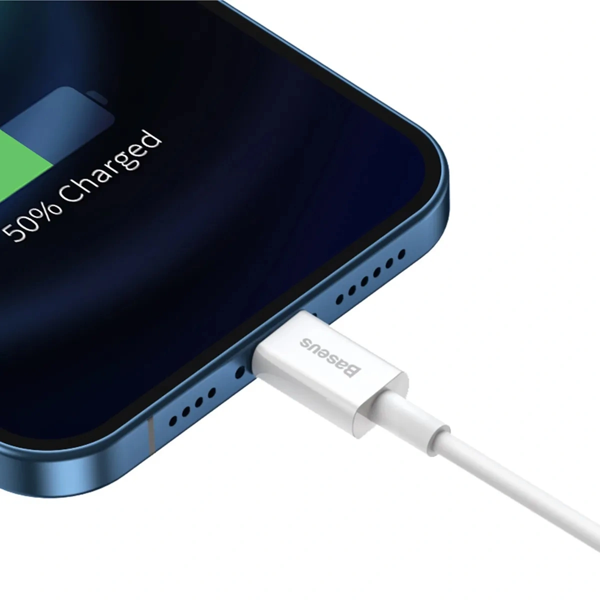 Кабель Baseus Superior Series Fast Charging Data Cable USB to iP 2.4A 2m, Белый (CALYS-C02). Фото 2