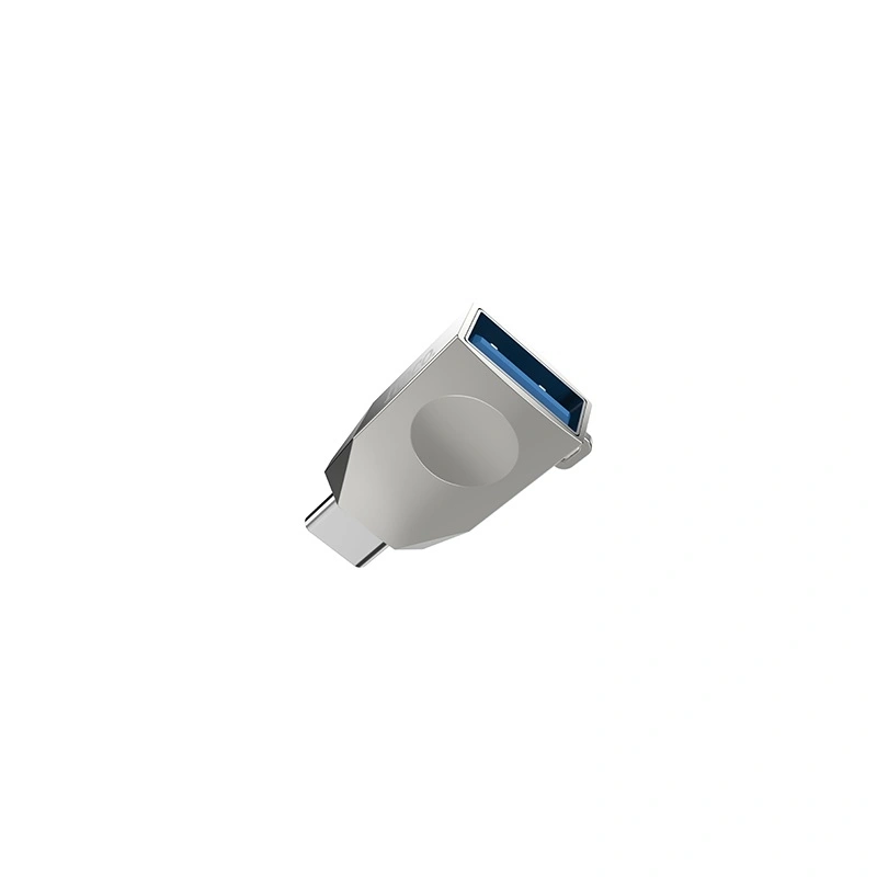 Переходник Hoco UA9 Type-C - Usb, Серебристый. Фото 2