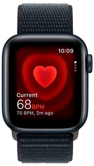 Apple Watch SE 2023, 44 мм, алюминий цвета "тёмная ночь", Midnight Sport Loop (MREA3). Фото 3
