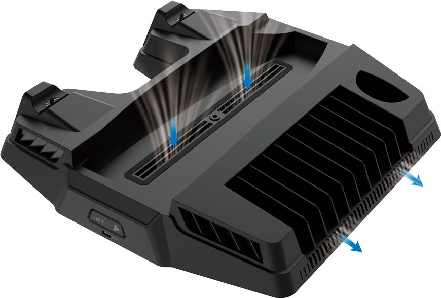 Зарядная станция для двух контроллеров DOBE DualSense PS5 RGB, Black (TP5-0521S). Фото 3