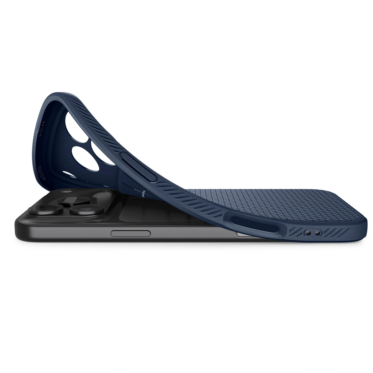 Накладка Spigen Liquid Air для iPhone 17 Pro, Navy Blue (ACS10332). Фото 7