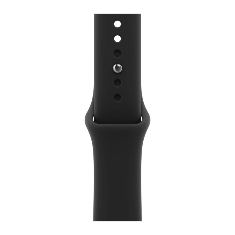 Умные часы Apple Watch Series 12 GPS, 46мм, Чёрный алюминиевый корпус, спортивный ремешок чёрного цвета, размер S/M 140-190 мм (MJEK4). Фото 3