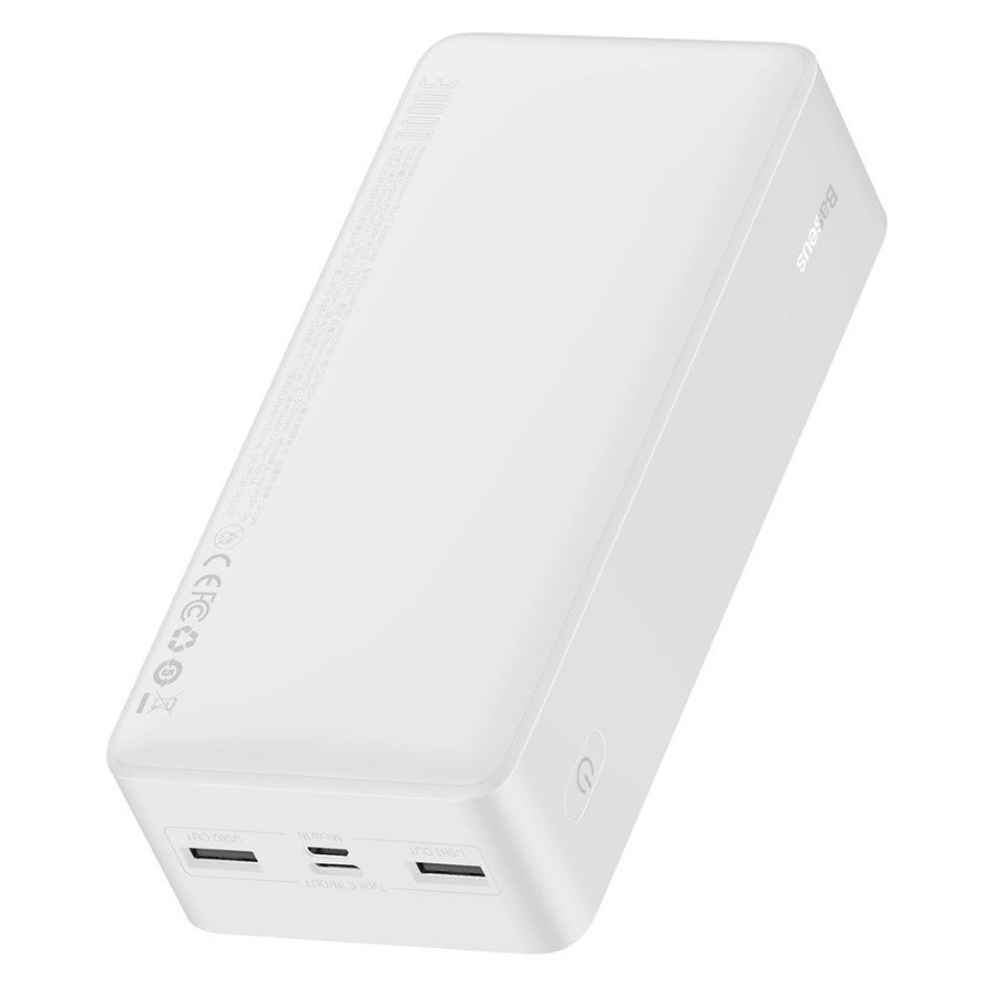 Внешний аккумулятор Baseus Bipow Digital Display Power bank 30000mAh 15W, Белый (PPBD050202). Фото 3