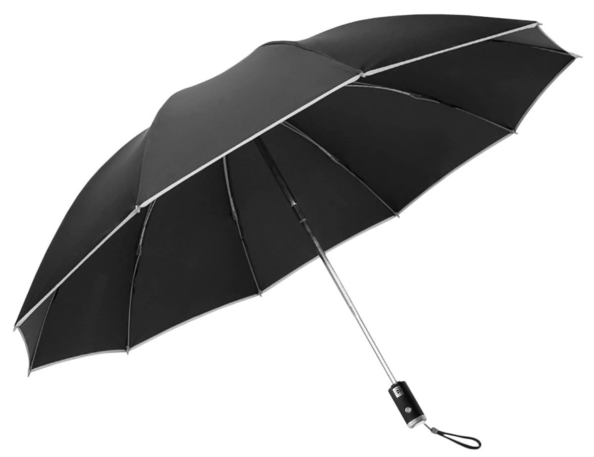 Зонт с фонарем Zuodu Automatic Umbrella LED ZD-BL, Чёрный. Фото 1