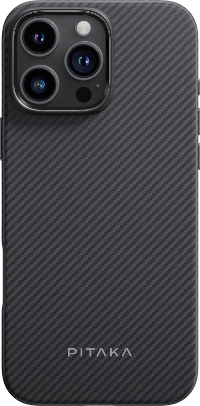 Накладка Pitaka для iPhone 16 Pro Military-Grade Protective Case, Black/Gray (KI1601PPA). Фото 1