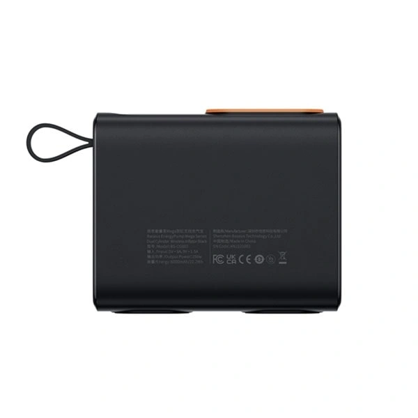 Автомобильный компрессор Baseus Mega EnergyPump Series Dual Cylinder, Чёрный (CRNL060001). Фото 3