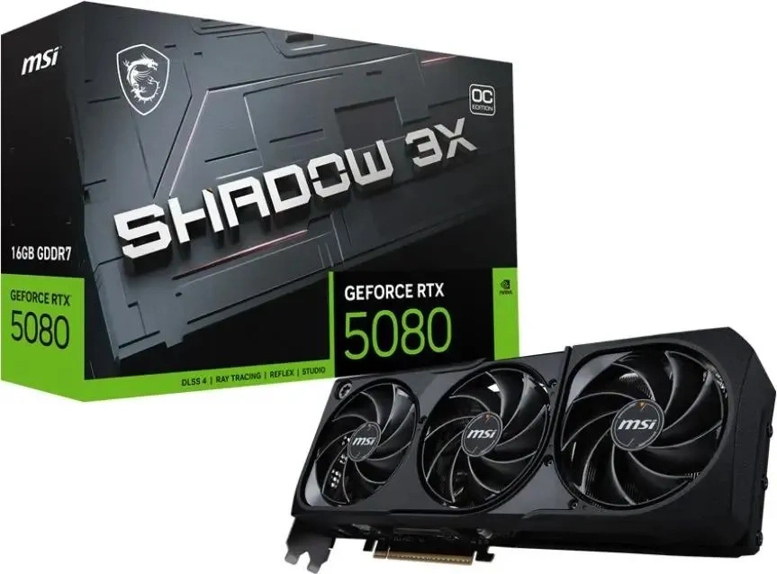 Видеокарта MSI GeForce RTX 5080 SHADOW 3X 16GB GDDR7 256 bit PCIe 5.0. Фото 5