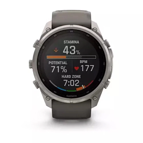 Умные часы Garmin Fenix 9 Pro 47MM, SOLAR, LTE, Titanium with pebble gray/silver gray silicone band. Фото 8