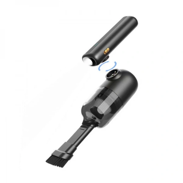 Автомобильный компрессор Wiwu Wi-AI002 5 в 1 с фонариком, Чёрный. Фото 6