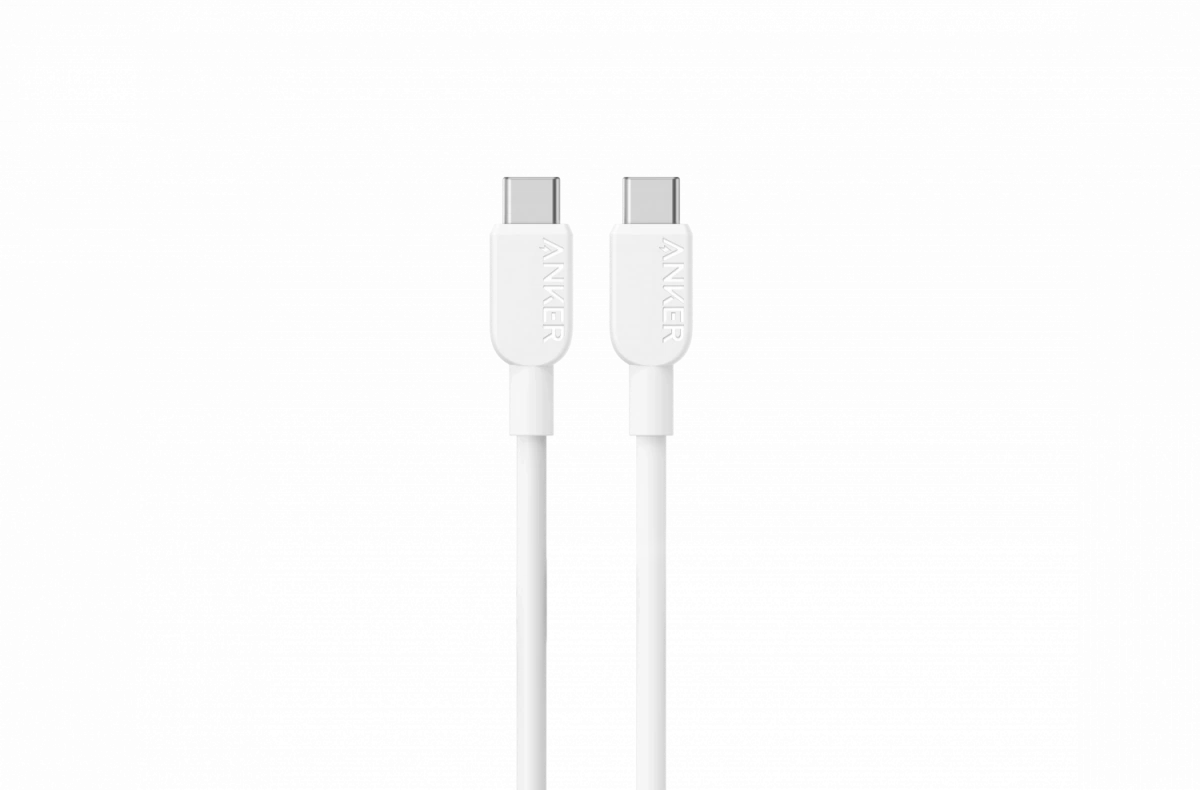 Кабель Anker 310 USB-C to USB-C 0.9m, White (A81E121). Фото 1