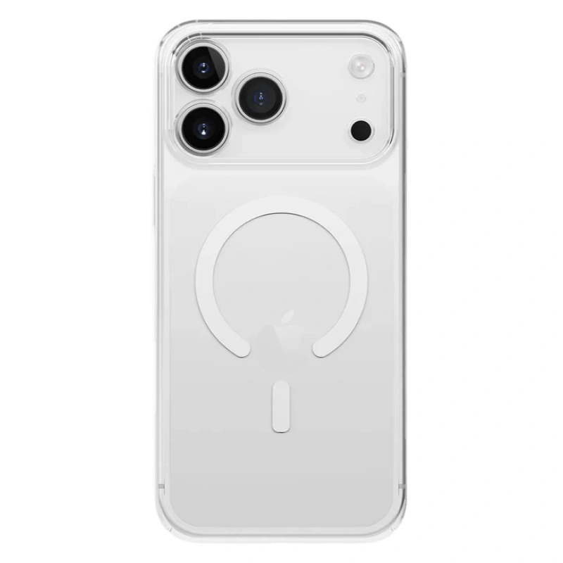 Накладка Uniq AirSuit MagSafe для iPhone 17 Pro, Glossy Clear/White (IP6.3P(2025)-ASMGCLRW). Фото 2