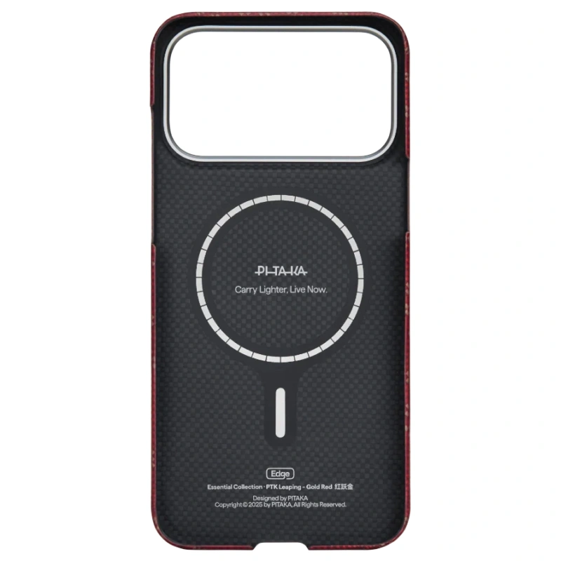 Накладка Pitaka PTK Leaping для iPhone 17 Pro, Gold/Red (KI1702PTK). Фото 2