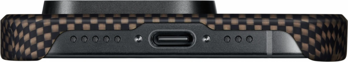 Накладка противоударная Pitaka Fusion Weaving MagEZ 5 для iPhone 15 Pro Max, Sunset (KI1501SUM). Фото 7