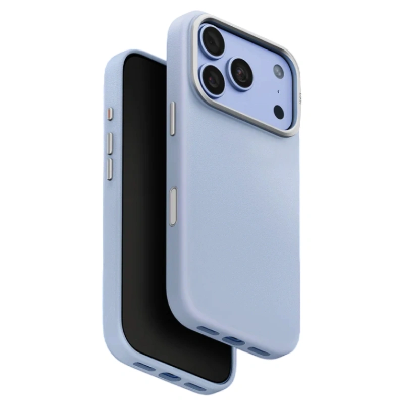 Накладка Uniq для iPhone 18 Pro Max / iPhone 17 Pro Max Lyden DS Vegan Leather Case (MagSafe), Frost Blue (IP6.9P(2026)-LYDMFBLU). Фото 1