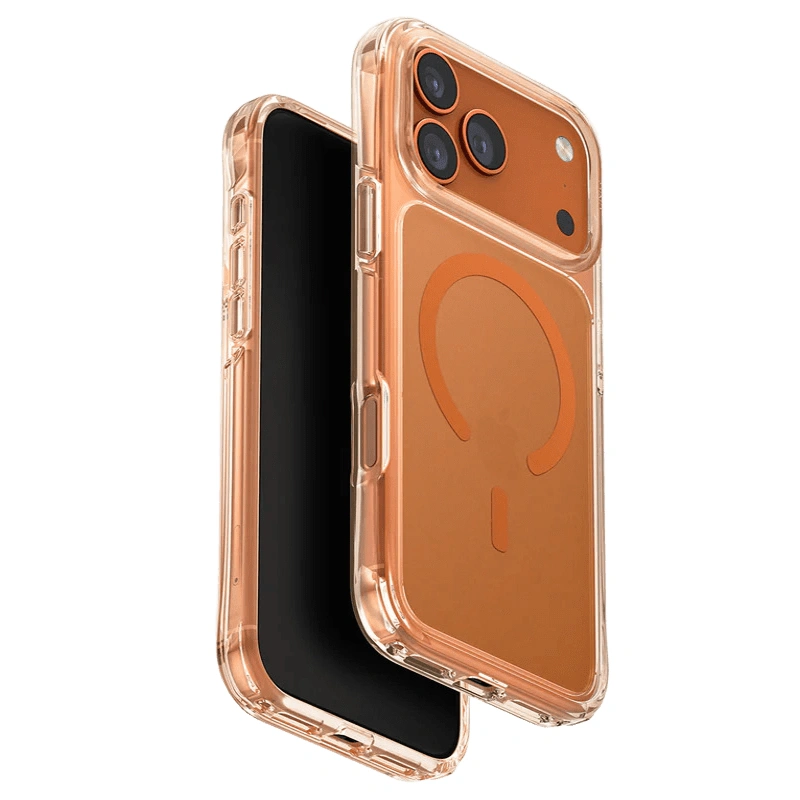 Накладка Uniq для iPhone 17 Pro LifePro Xtreme (AF) MagSafe, Frost Clear/Volt Orange (IP6.3P(2025)-LXAFMFCLRVO). Фото 1