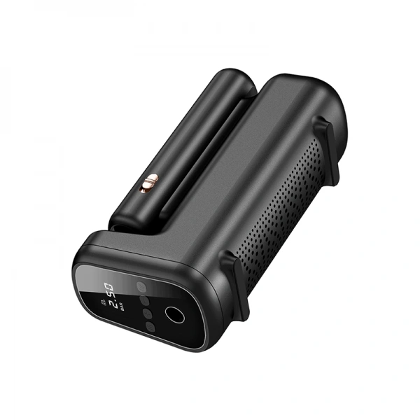 Автомобильный компрессор Wiwu Wi-AI002 5 в 1 с фонариком, Чёрный. Фото 4