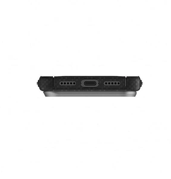 Накладка Uniq KEVA EDGE Full Kevlar MagSafe для iPhone 18 Pro / 17 Pro, Carbon Black (IP6.3P(2025)-KEVAEDMCBLK). Фото 5
