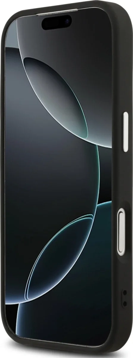 Накладка Guess для iPhone 17 Pro Fixed Glitters Tringle metal logo & Camera (MagSafe), Hard Black (GUHMP17LPFGTSCMK). Фото 5