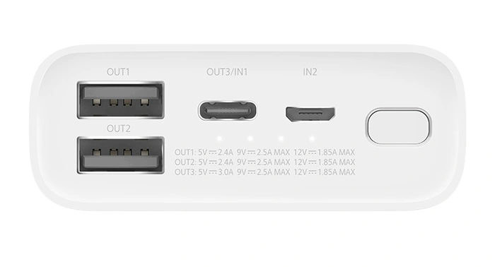 Внешний аккумулятор XiaoMi Power Bank 3 10000mAh Pocket Version, Белый (PB1022ZM). Фото 5