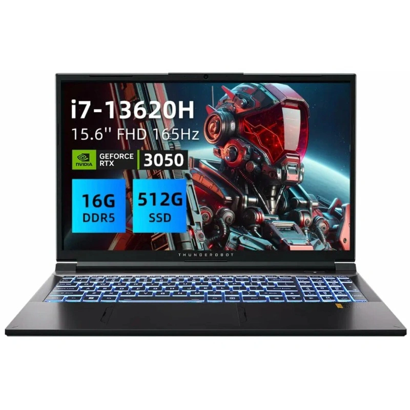 Ноутбук Thunderobot 911T Black (15.6" Intel Core i7 13620H, 16GB, 512GB SSD, Nvidia RTX 3050, Windows 11). Фото 1