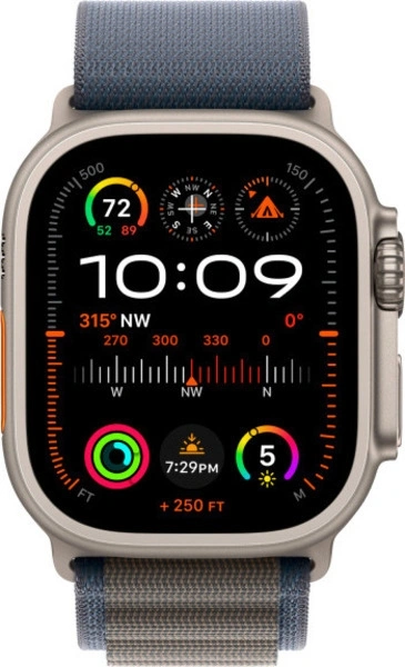 Умные часы Apple Watch Ultra 2 GPS+Cellular 49mm, ремешок "Blue Alpine Loop" размер M 145-190 mm (Уценённый товар). Фото 2