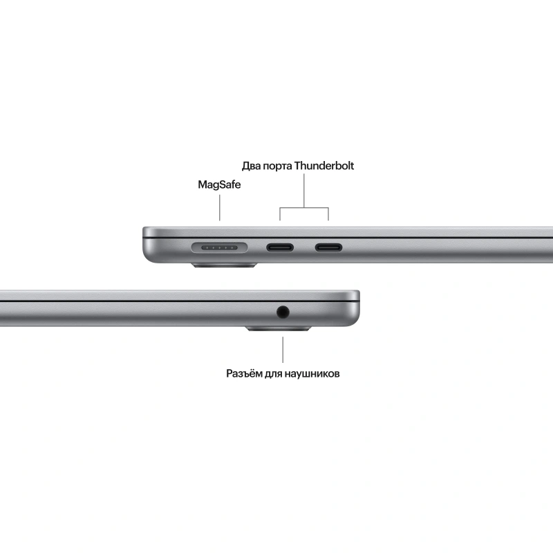 Apple MacBook Air 15" 2024 Space Gray (MC9D4) (M3 8C, 16 ГБ, 256 ГБ SSD). Фото 6