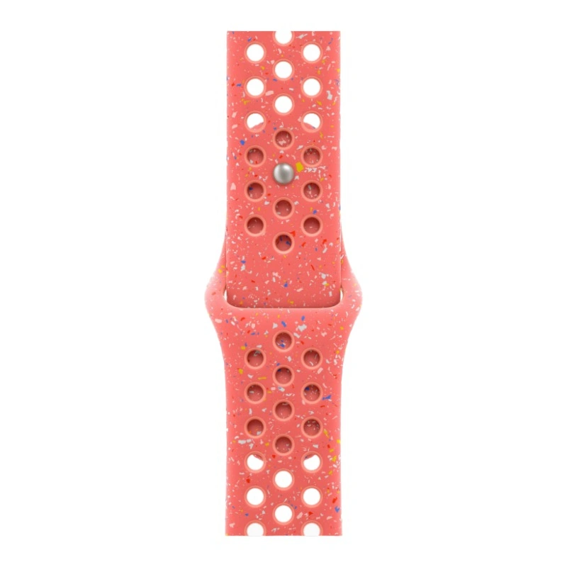 Apple Watch Series 10, 42 мм, серебристый алюминий, спортивный ремешок Nike цвета "Magic Ember", S/M (MWWW3). Фото 3