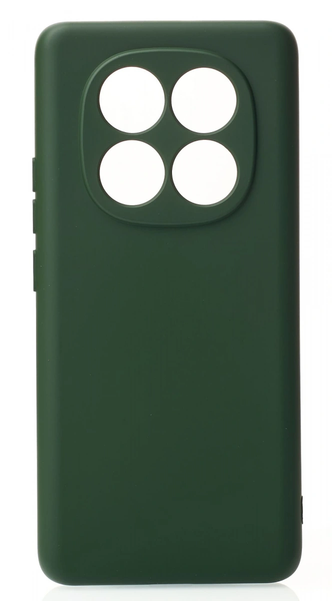 Накладка Silicone Case для Redmi Note 14 Pro 4G, Тёмно-зелёная. Фото 1