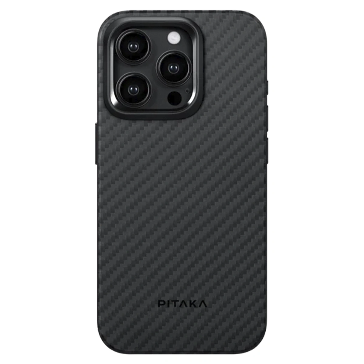 Накладка противоударная Pitaka MagEZ Case Pro 4 для iPhone 15 Pro, Чёрно-серая, арамид (KI1501PP). Фото 1