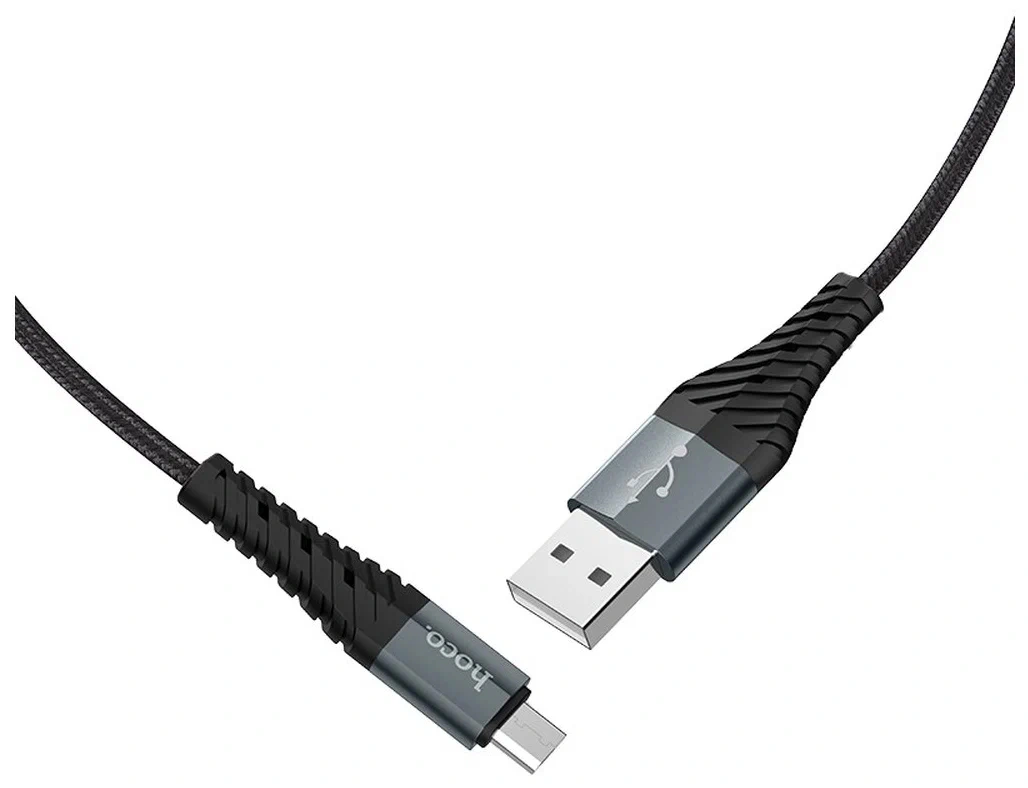 Кабель Hoco X38 USB- Micro 1м, Чёрный. Фото 2