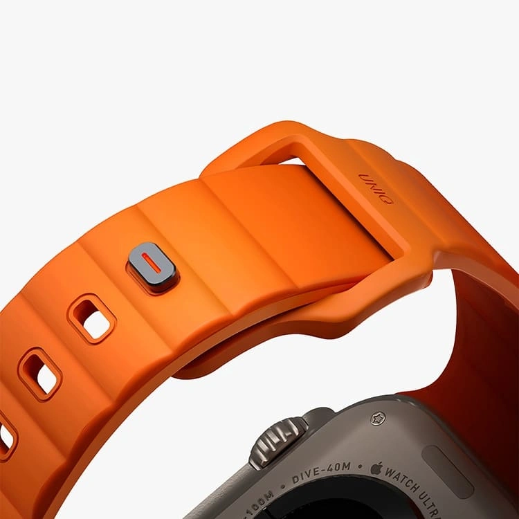 Ремешок Uniq для Apple Watch 42/44/45/49мм STRIDE FKM Rubber, Volt Orange (49MM-STRIVORG). Фото 5