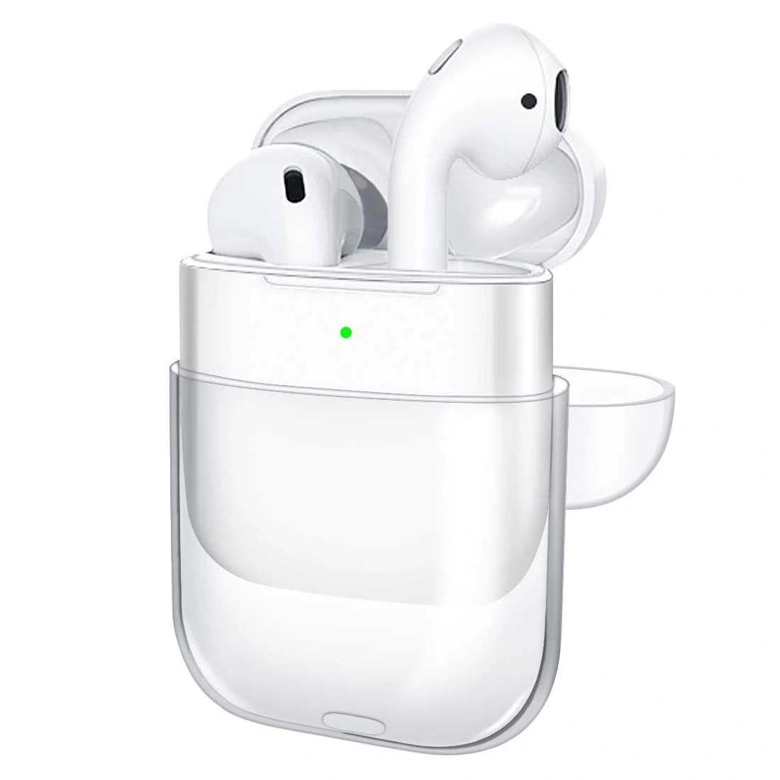 Чехол Silicone Case для наушников AirPods 2, Прозрачный. Фото 1