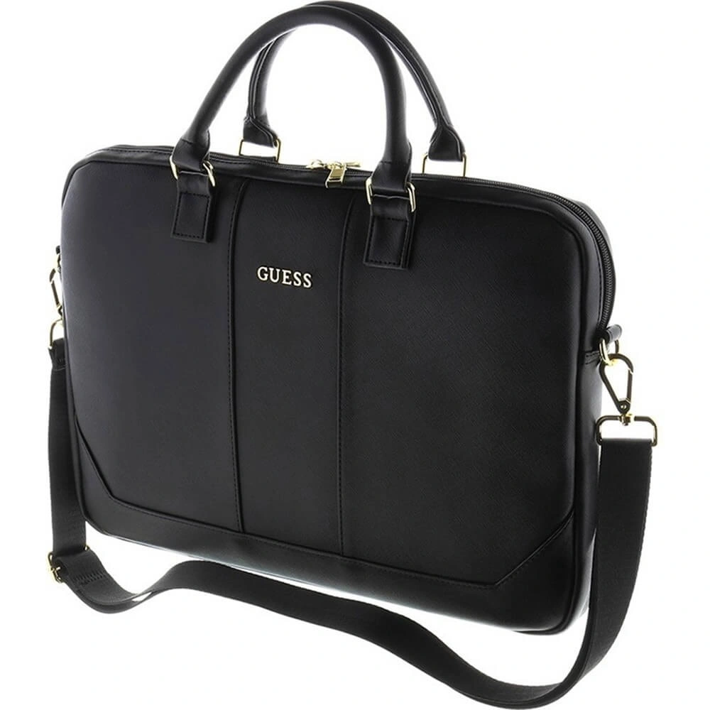 Сумка для ноутбука Guess Saffiano Bag для ноутбуков 13"/15"/16", Чёрная (GUCB15TBK). Фото 2
