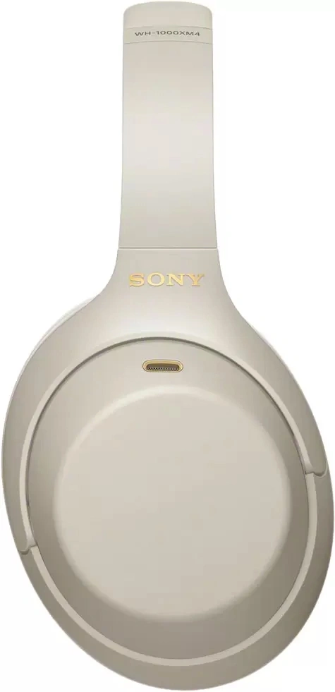 Беспроводные наушники Sony WH-1000XM4/S с шумоподавлением, Серебристые. Фото 4